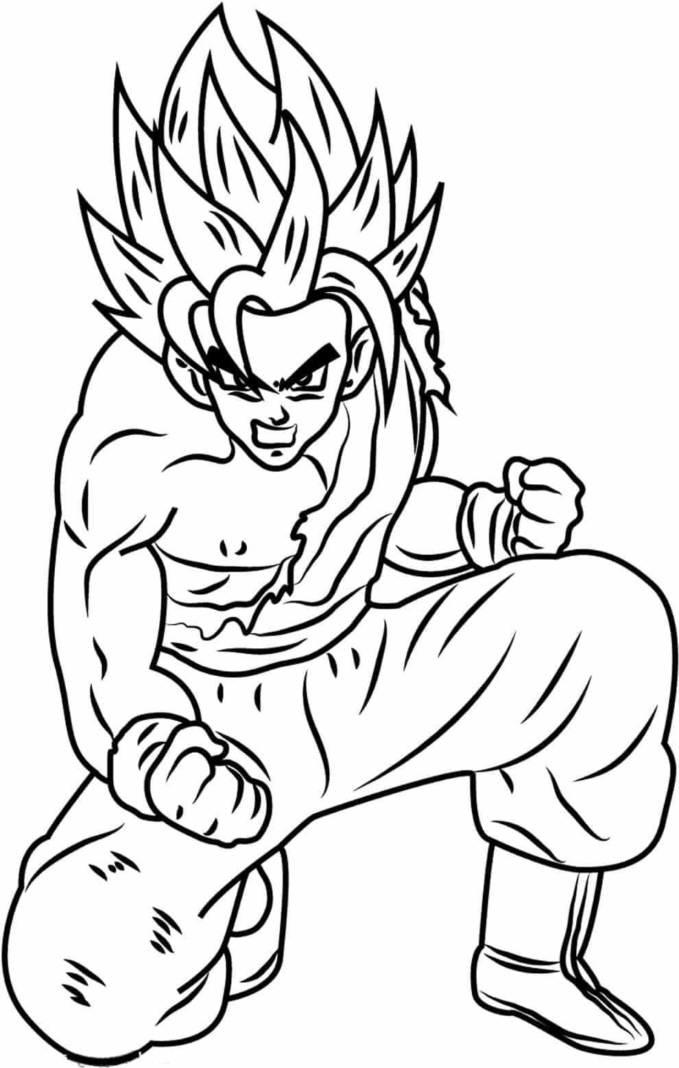 Goku para colorir