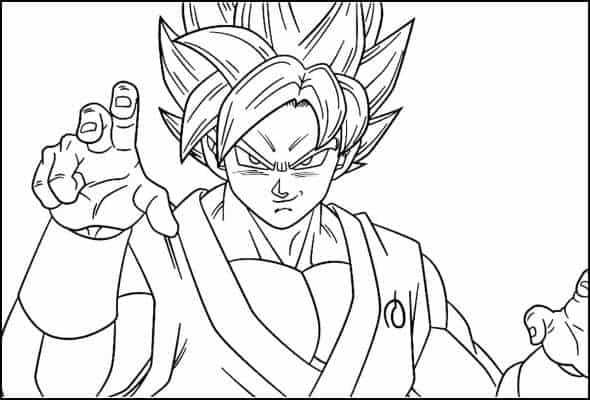 Goku para colorir