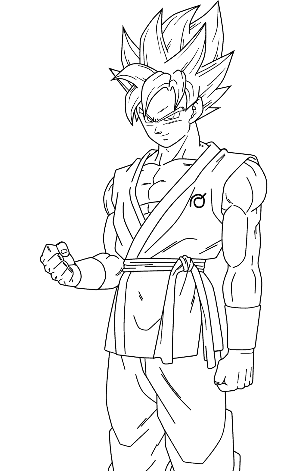 Goku para colorir