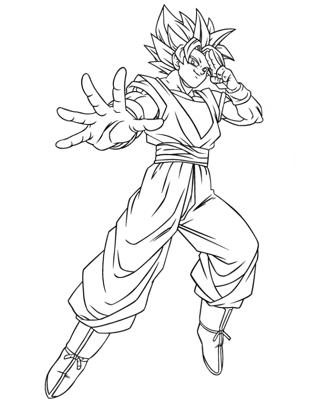 Goku para colorir