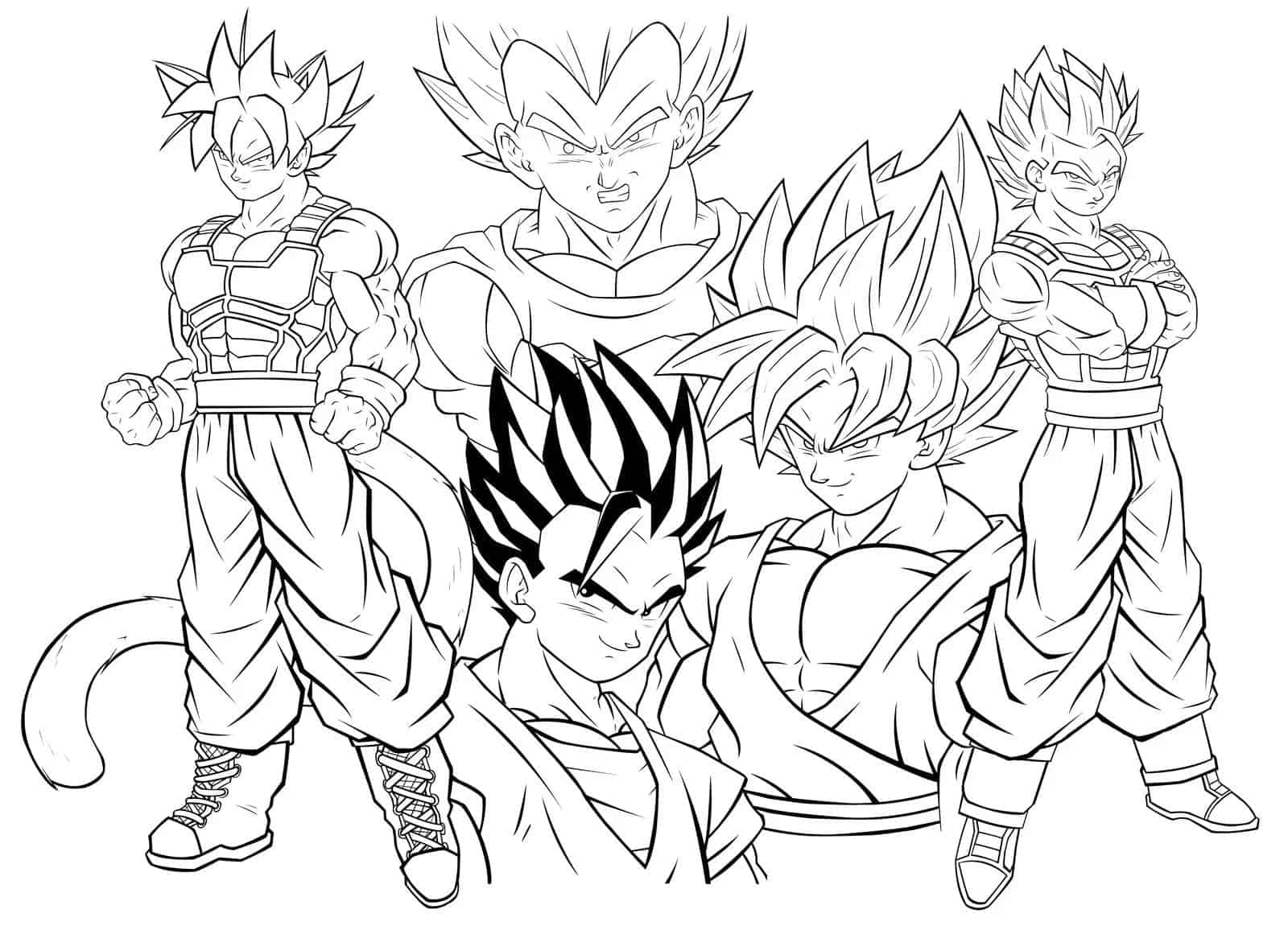 Goku para colorir