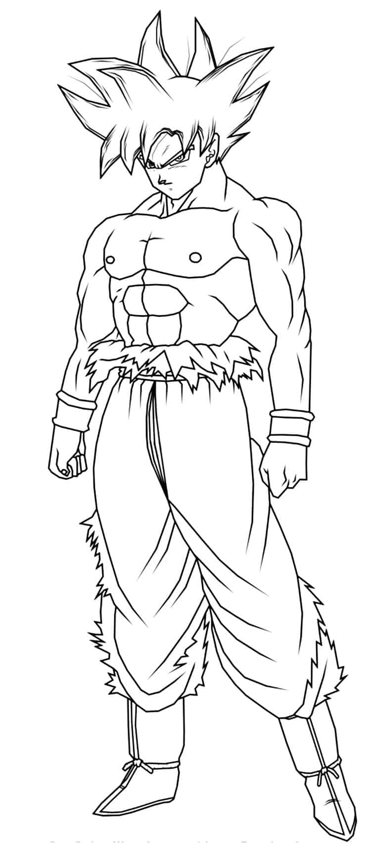 Goku para colorir