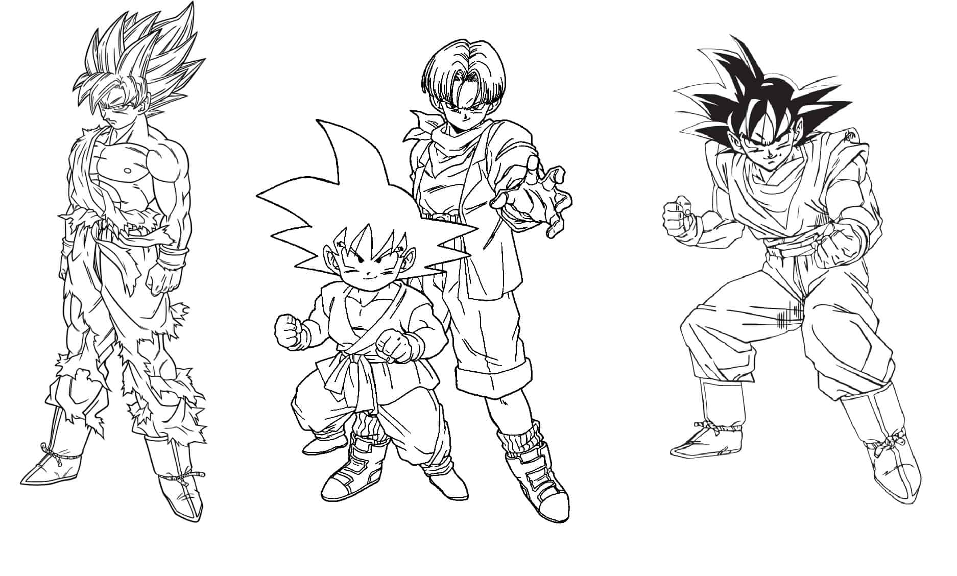 Goku para colorir