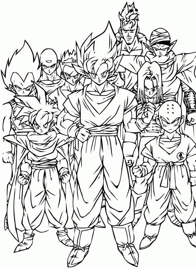 Goku para colorir