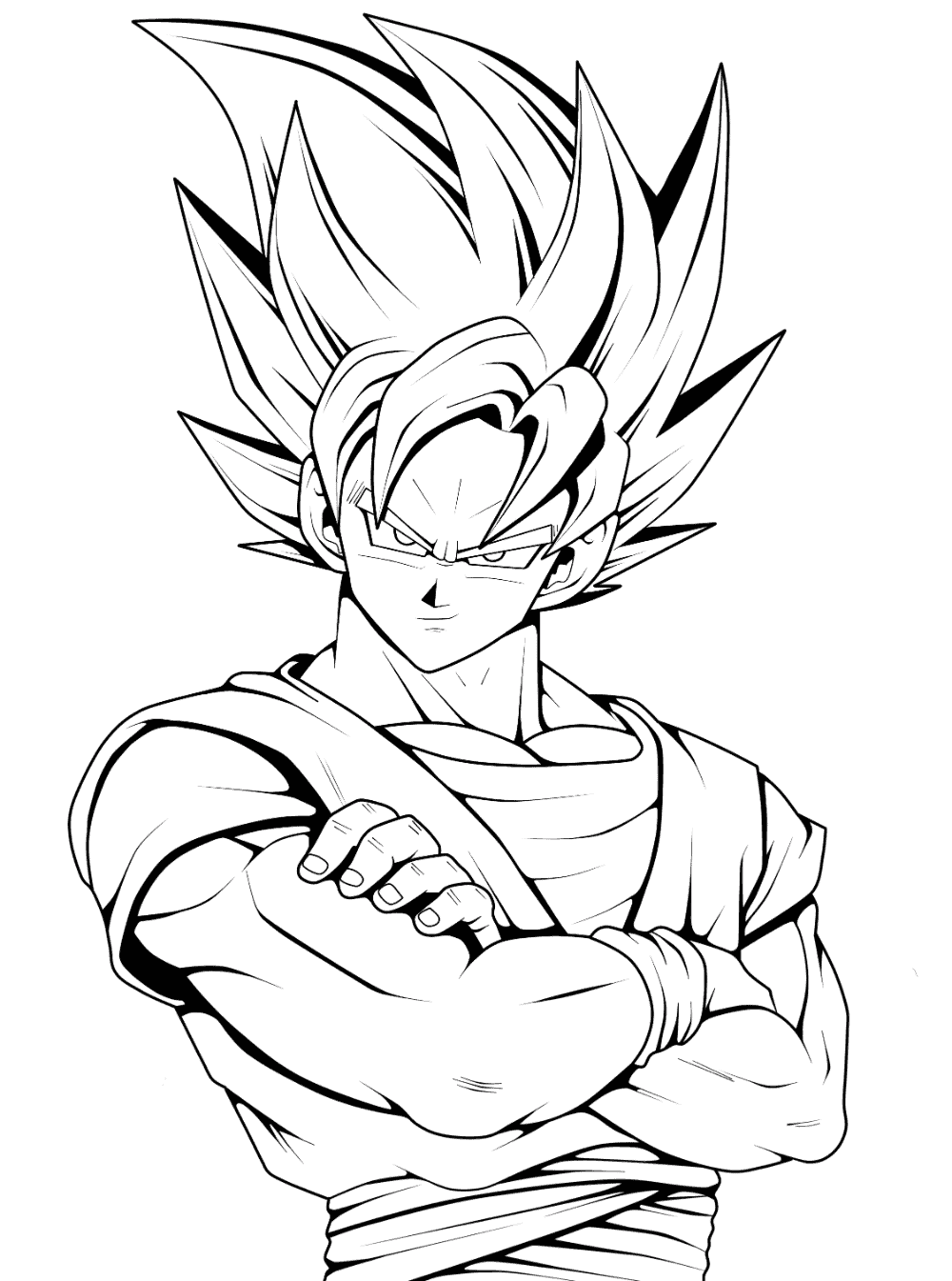 Goku para colorir