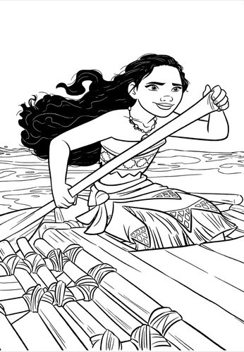 Moana para colorir