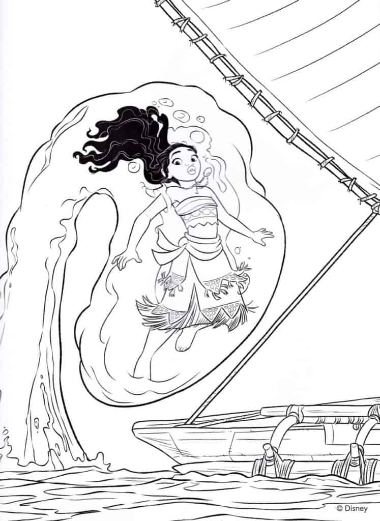 Moana para colorir