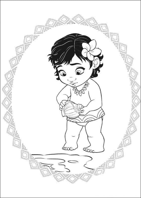 Moana para colorir