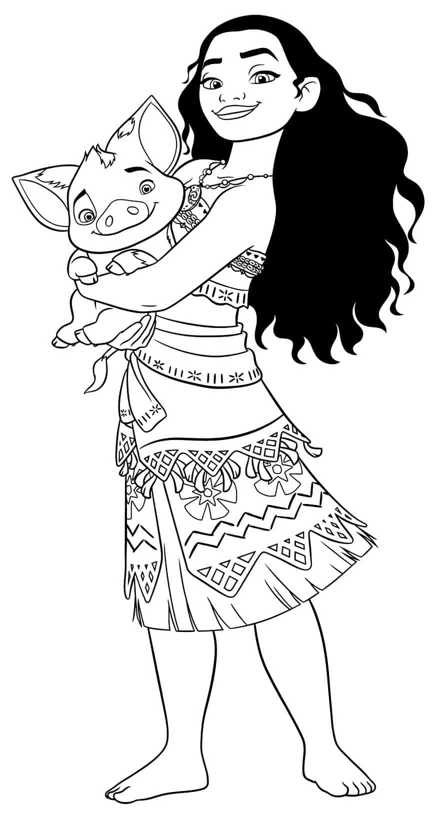 Moana para colorir