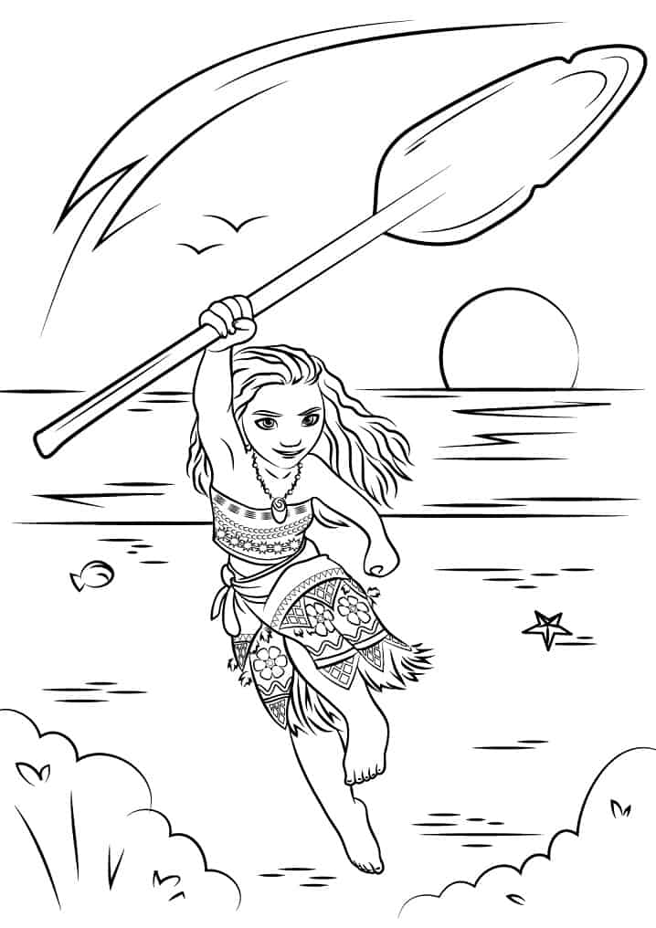 Moana para colorir