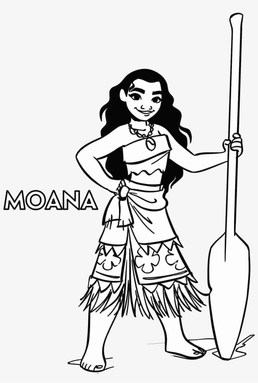 Moana para colorir