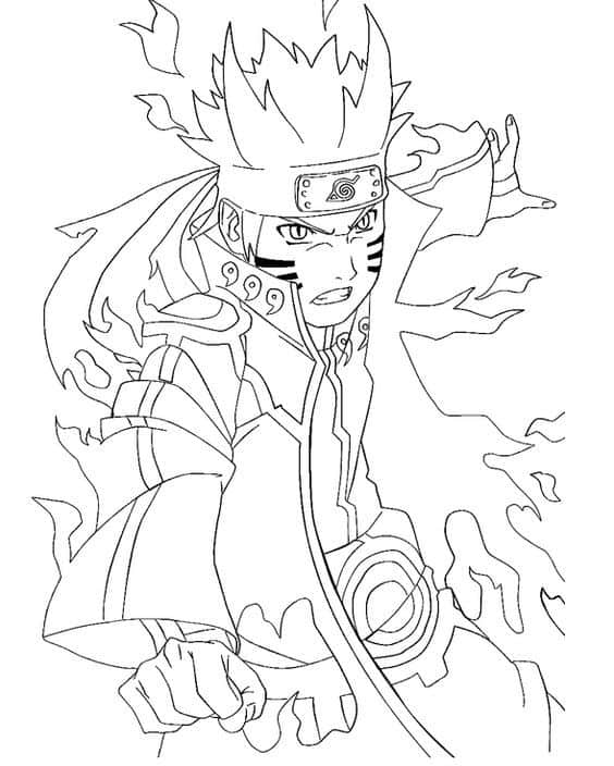 Naruto para colorir