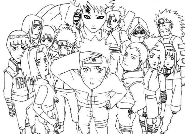 Naruto para colorir