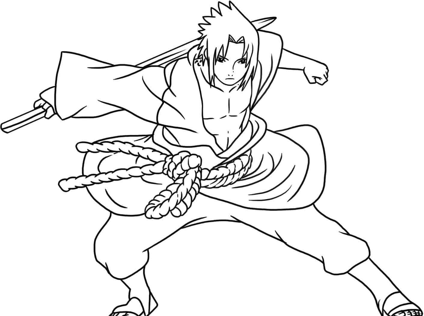 Naruto para colorir