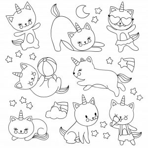 Gatos para colorir