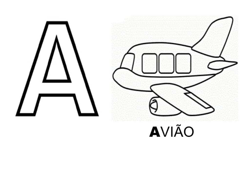 Avião para colorir