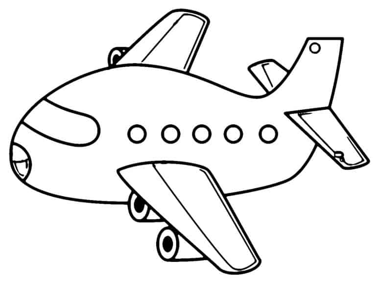 Avião para colorir