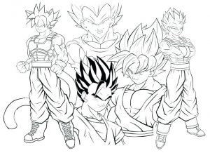 Dragon Ball Z para colorir