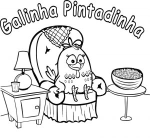 Galinha Pintadinha para colorir