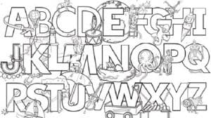 Alfabeto para colorir
