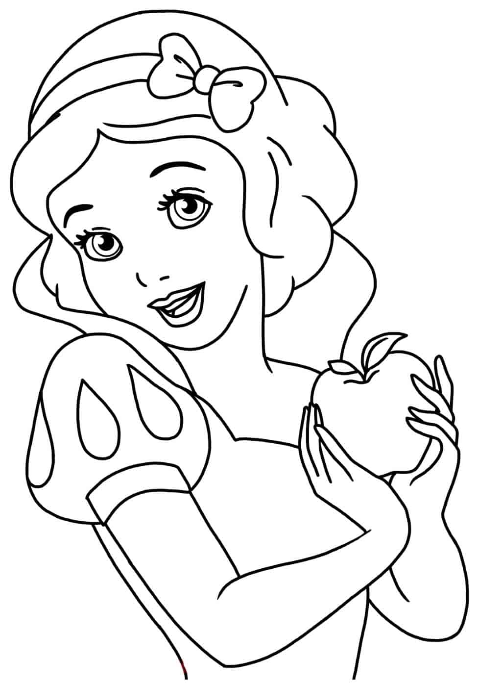 Branca de neve para colorir