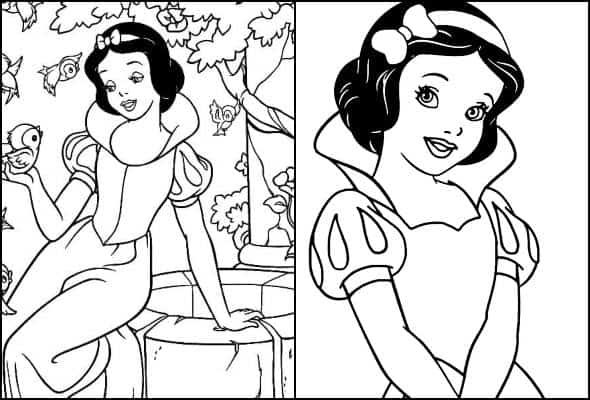 Branca de neve para colorir