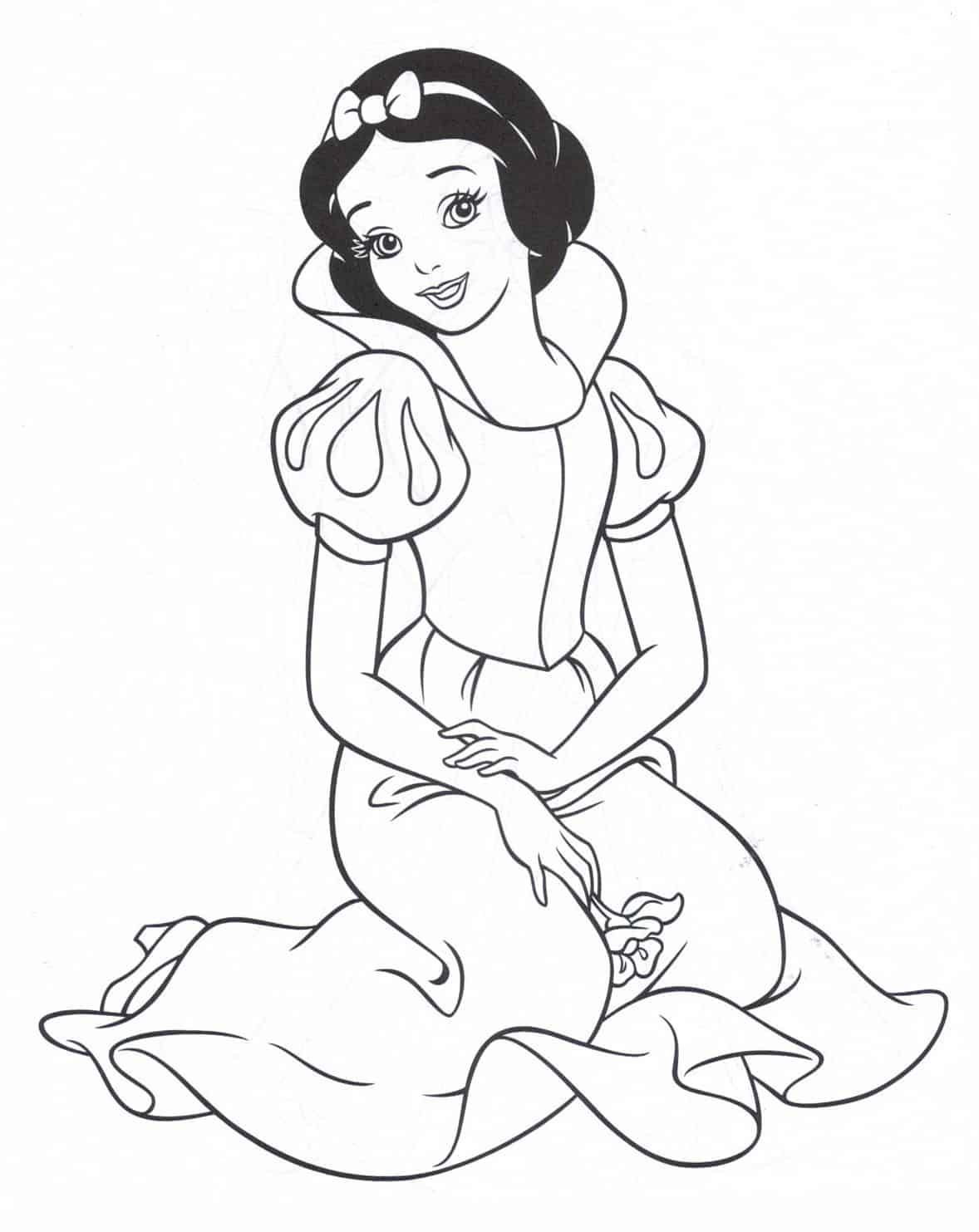 Branca de neve para colorir