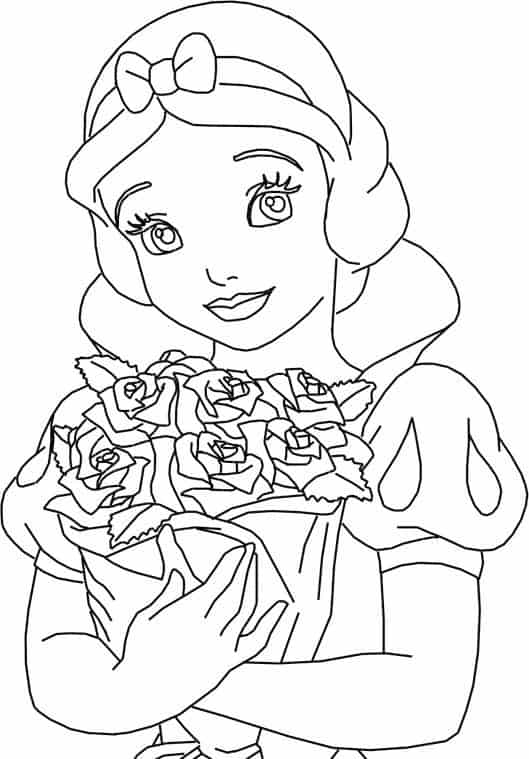 Branca de neve para colorir