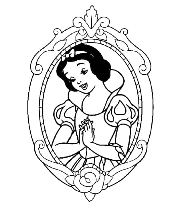 Branca de neve para colorir