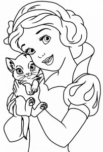 Branca de neve para colorir