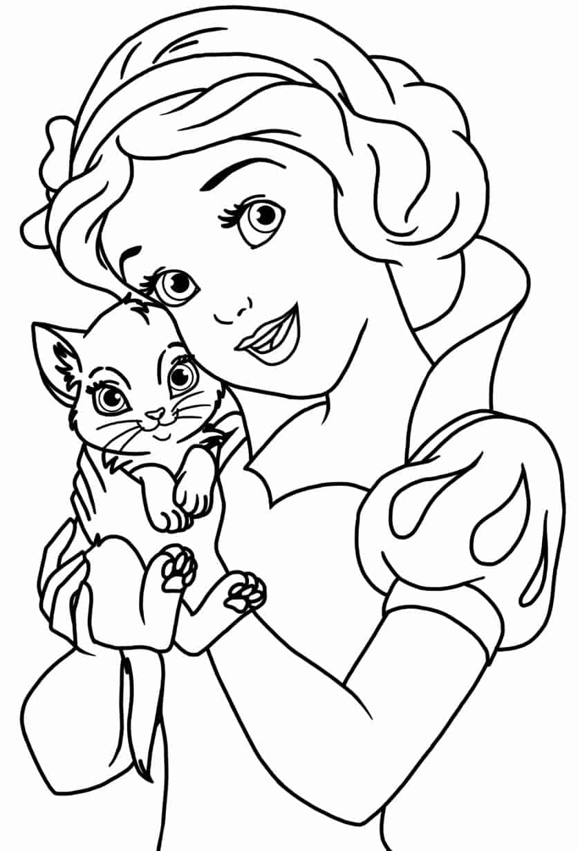 Branca de neve para colorir