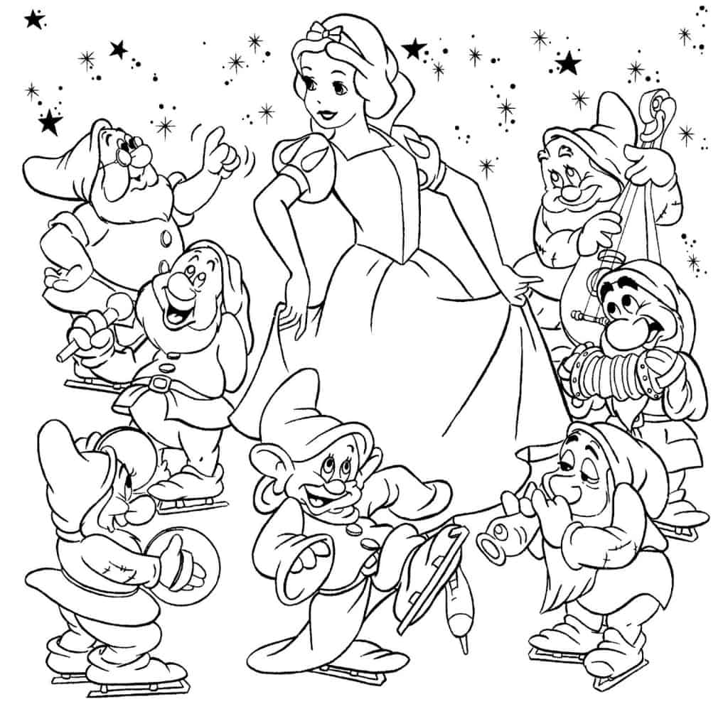 Branca de neve para colorir