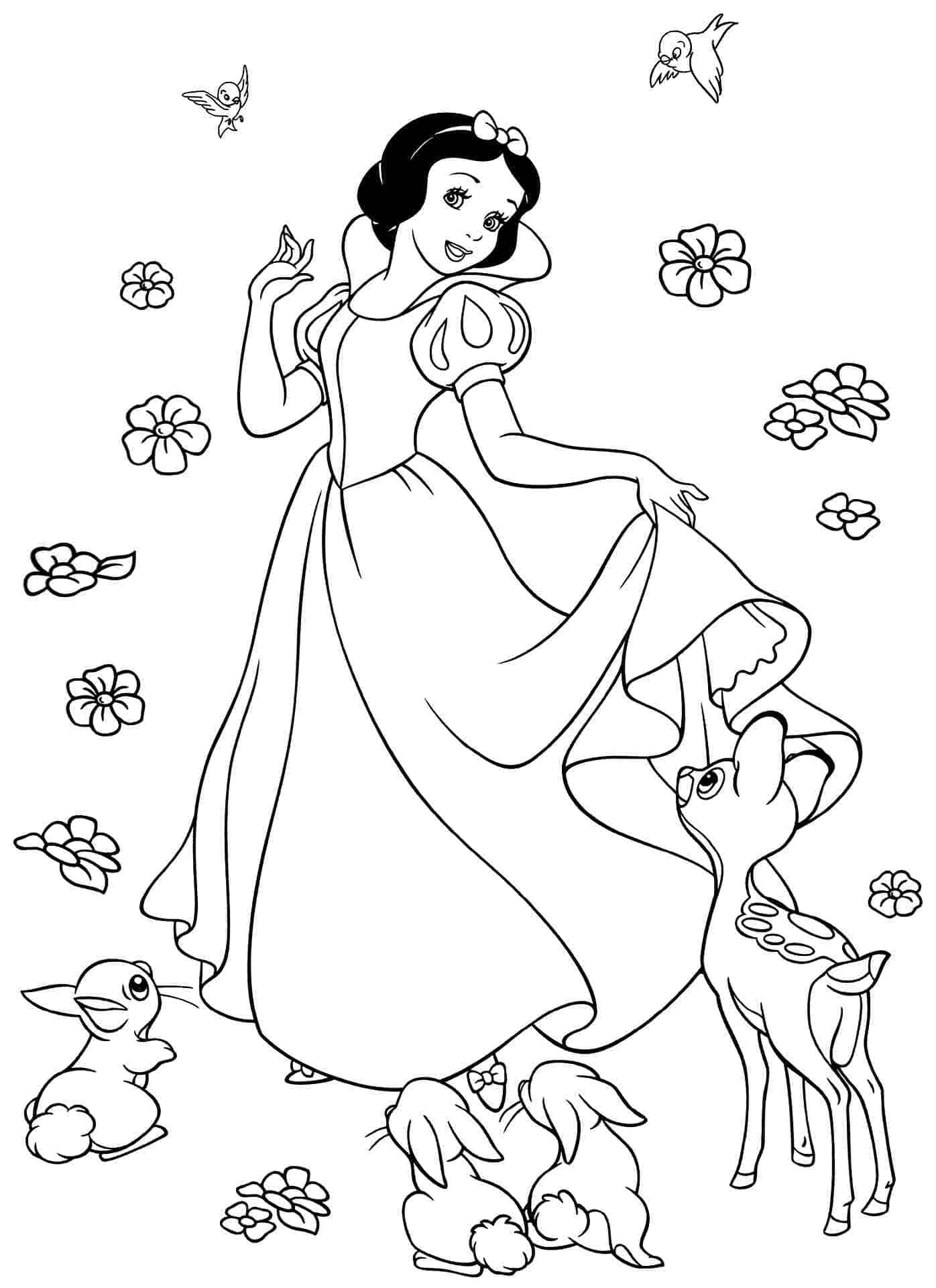 Branca de neve para colorir