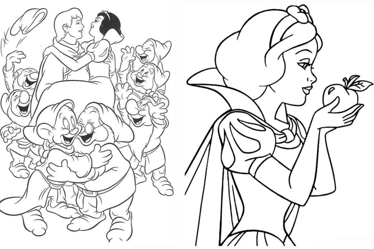 Branca de neve para colorir