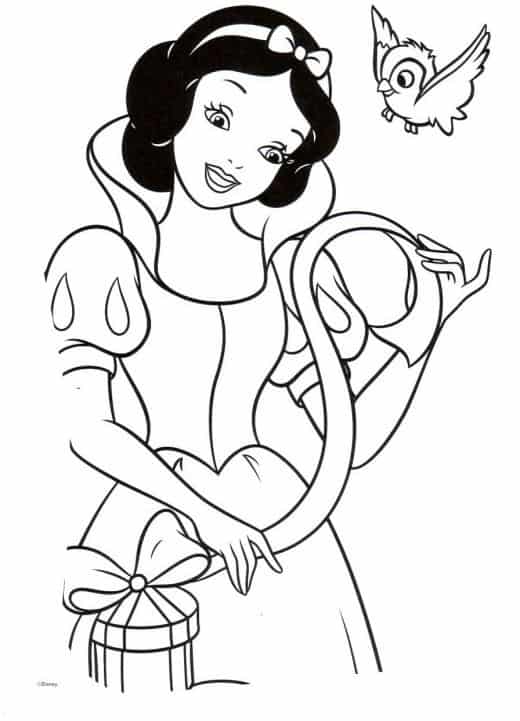 Branca de neve para colorir