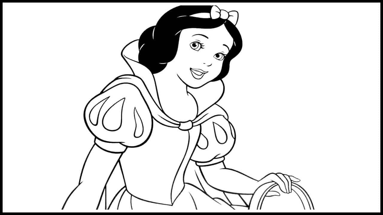 Branca de neve para colorir