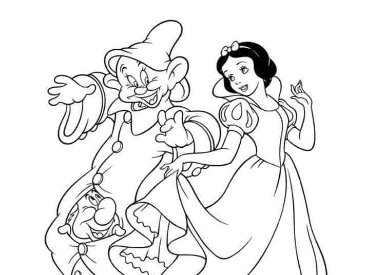 Branca de neve para colorir