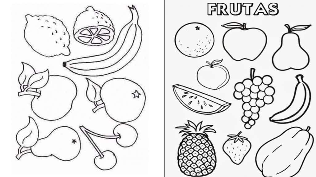 Frutas para colorir