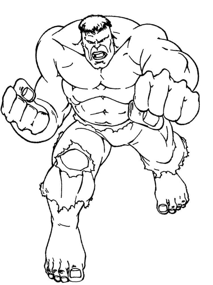 Hulk para colorir