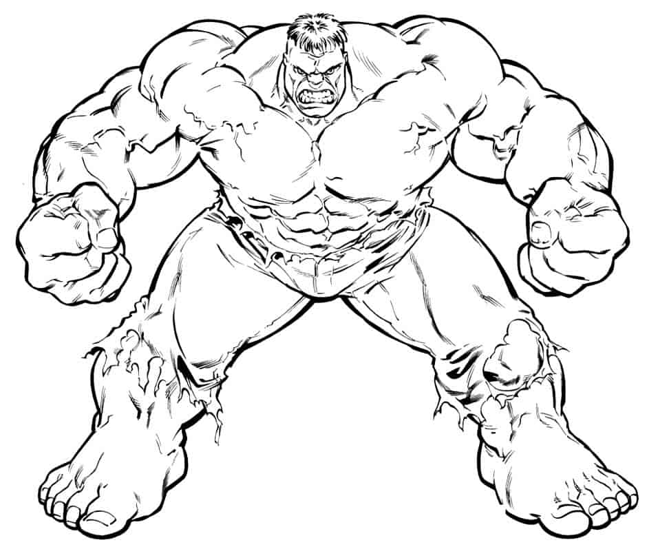 Hulk para colorir