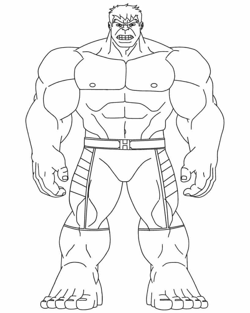 Hulk para colorir