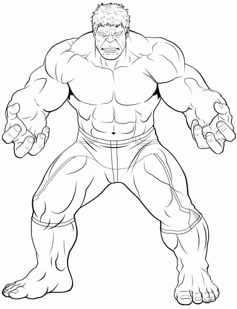 Hulk para colorir