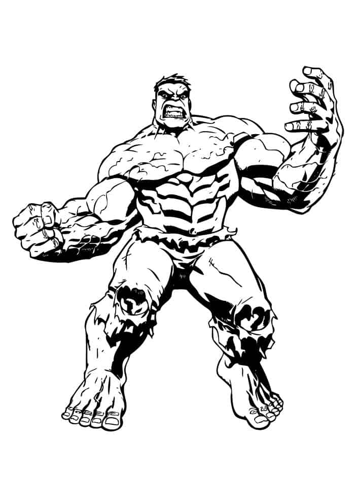 Hulk para colorir