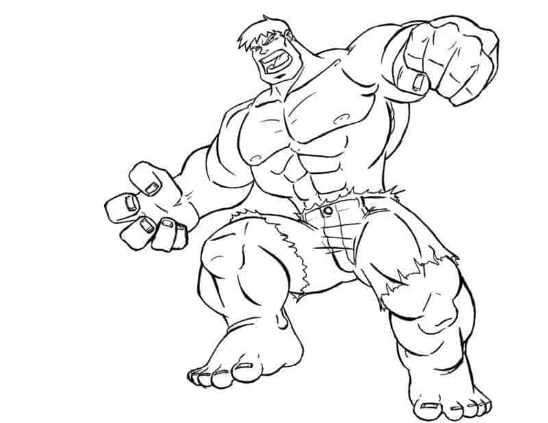 Hulk para colorir