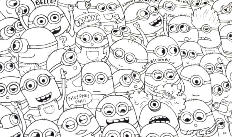 Minions para colorir