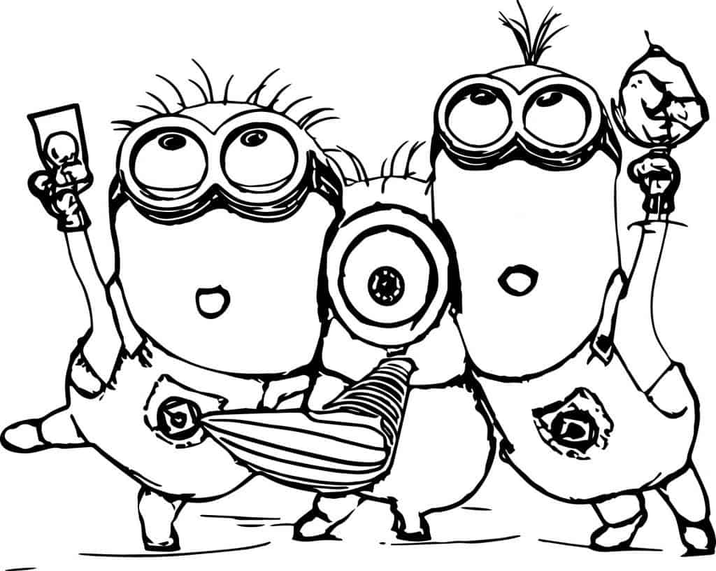 Minions para colorir