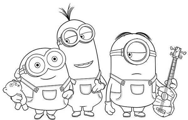 Minions para colorir