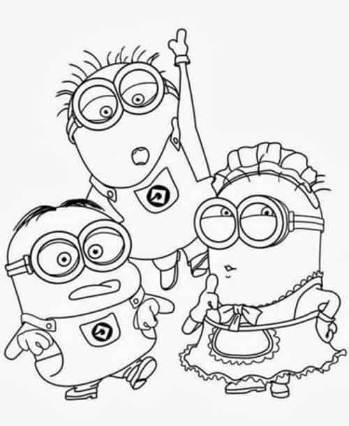 Minions para colorir