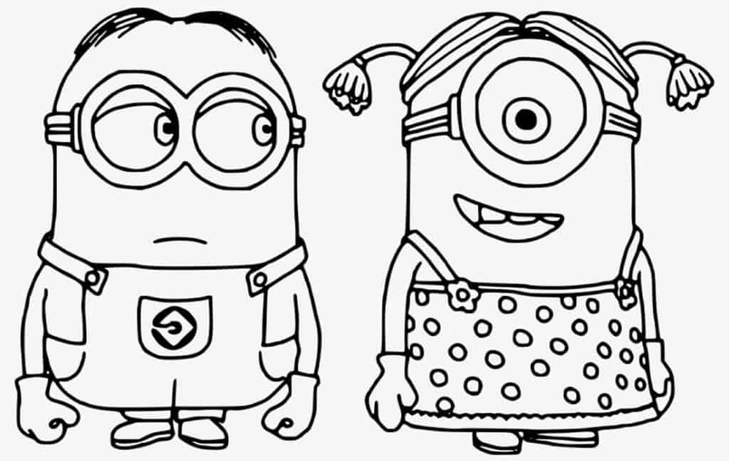 Minions para colorir