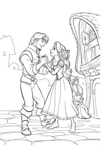 Rapunzel para colorir